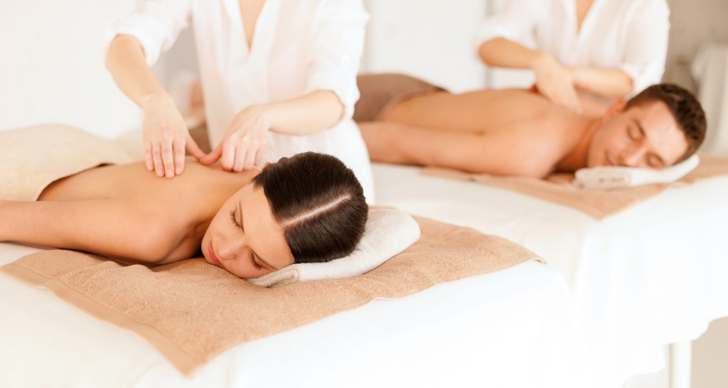 couple enjoying a massage at Copper Mountain Spas