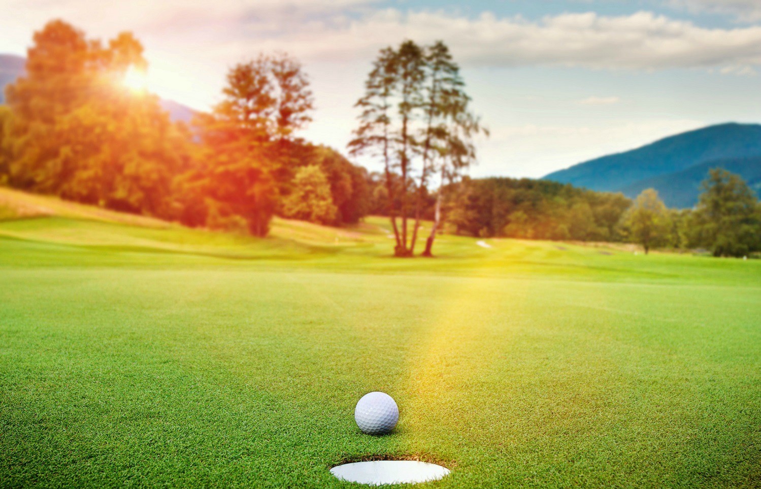 close up of a golf ball at Copper Creek Golf Course