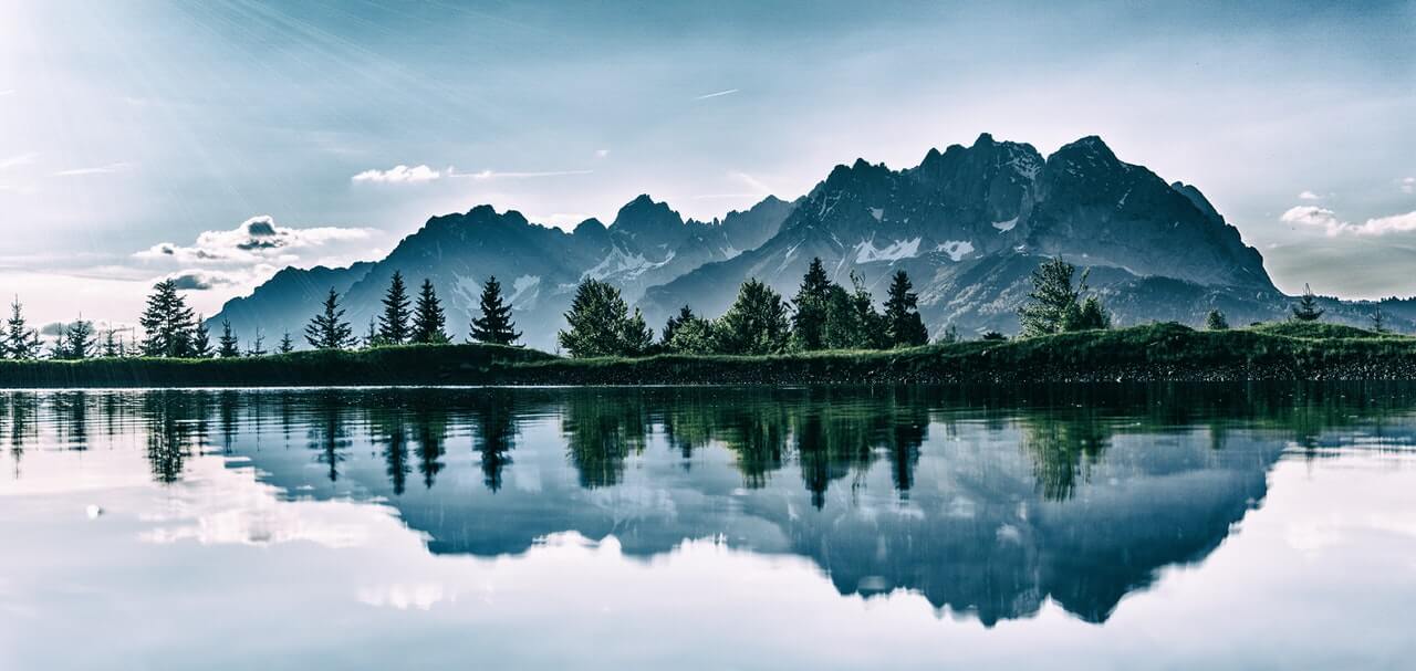 mountains and water scenery