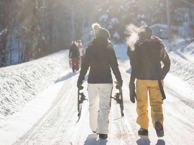 wear neck warmers dog sledding in Colorado